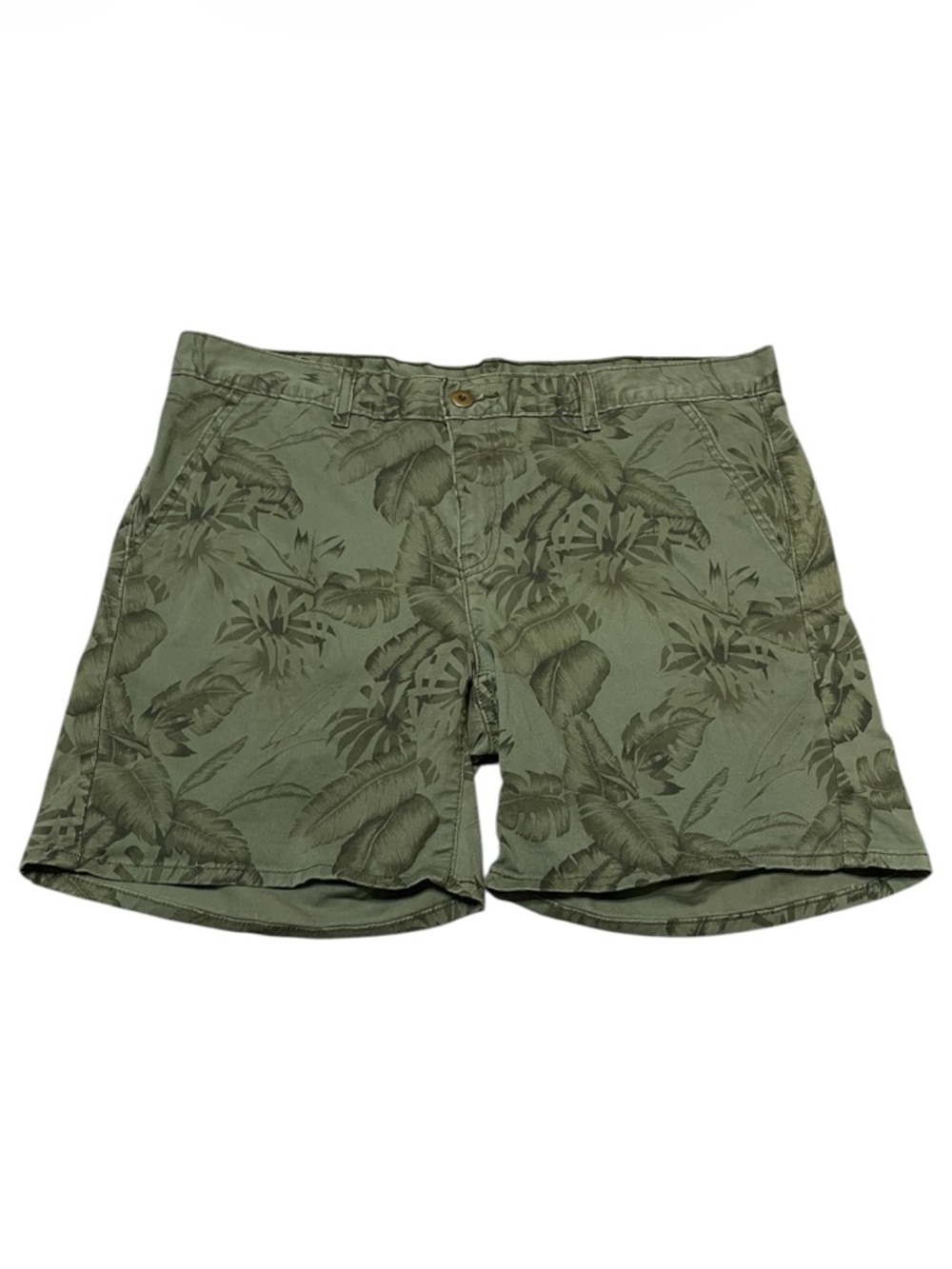 Women's Levi's Tropical Leaves Shorts Green Size 36